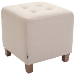 Lot de 2 Poufs Pharaon, crème clair antique