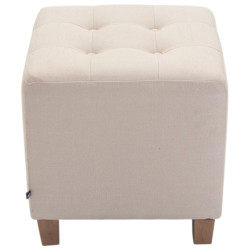 Lot de 2 Poufs Pharaon, crème clair antique