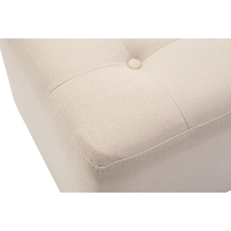 Lot de 2 Poufs Pharaon, crème clair antique