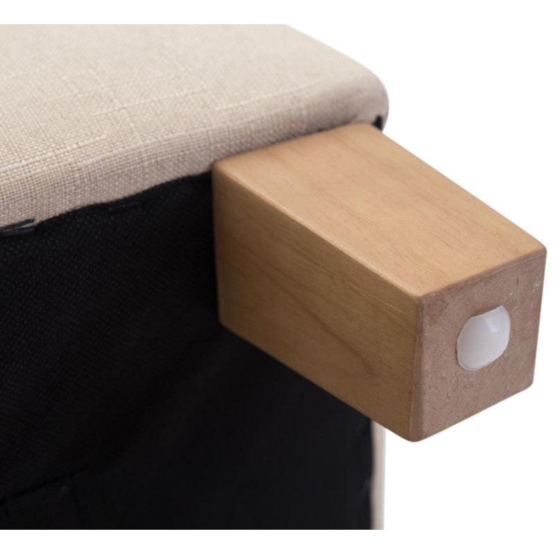 Lot de 2 Poufs Pharaon, crème clair antique