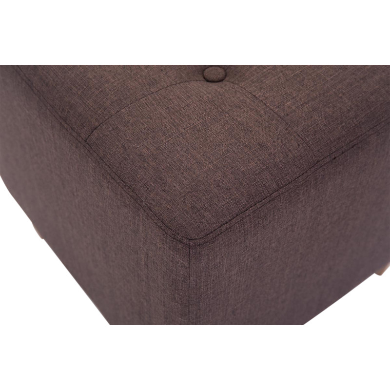 Lot de 2 Poufs Pharaon, marron clair antique