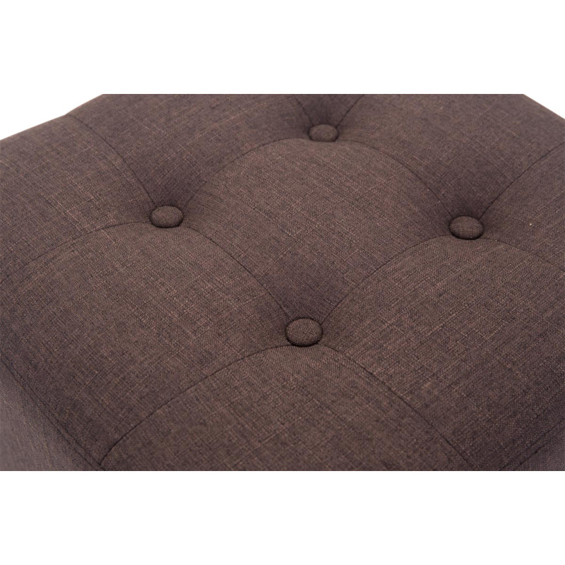 Lot de 2 Poufs Pharaon, marron clair antique