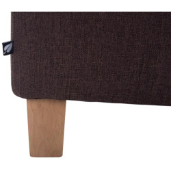 Lot de 2 Poufs Pharaon, marron clair antique