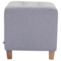 Lot de 2 Poufs Pharaon, gris clair antique