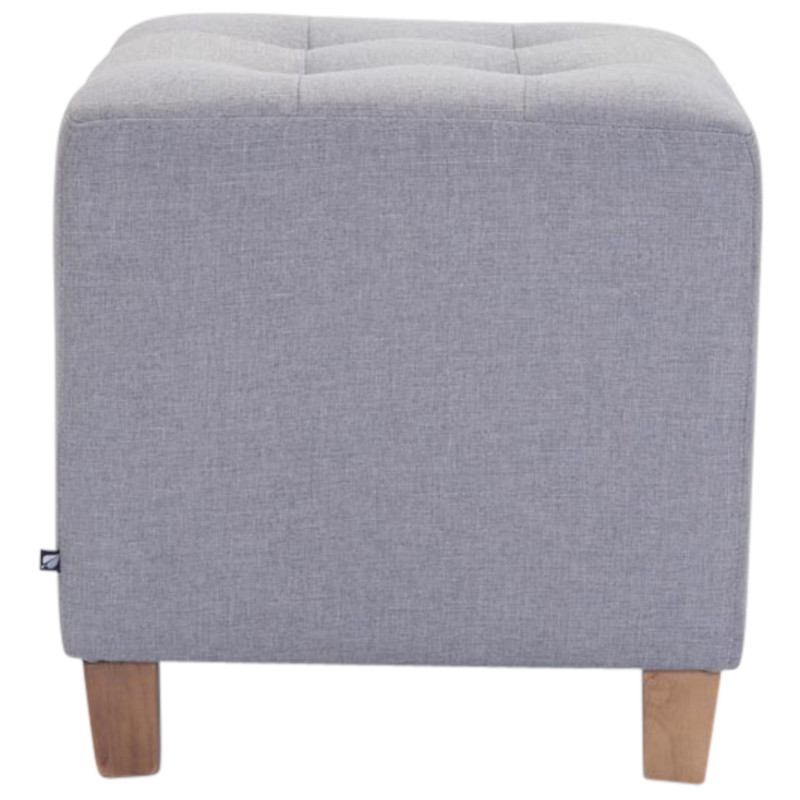 Lot de 2 Poufs Pharaon, gris clair antique