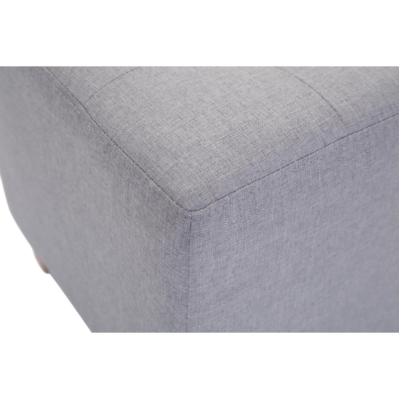 Lot de 2 Poufs Pharaon, gris clair antique