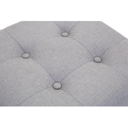 Lot de 2 Poufs Pharaon, gris clair antique