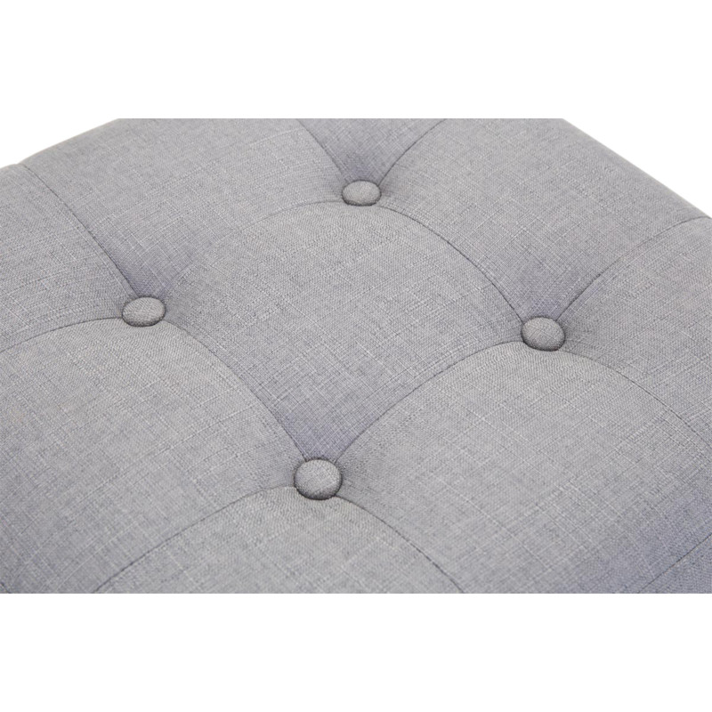 Lot de 2 Poufs Pharaon, gris clair antique