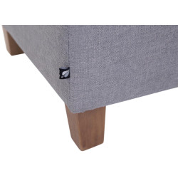 Lot de 2 Poufs Pharaon, gris clair antique