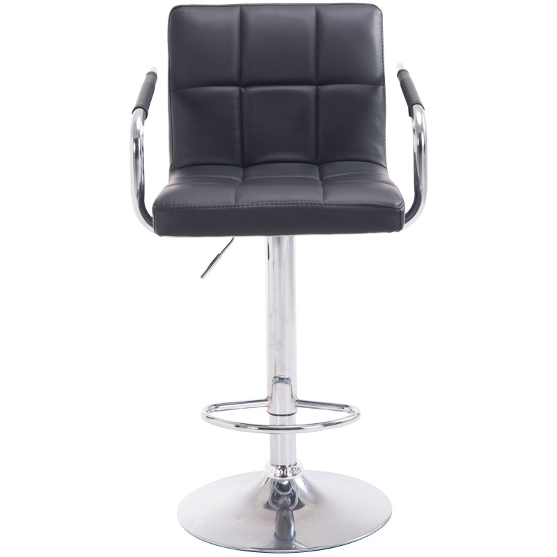 Tabouret de bar chromé Lucy V2 noir