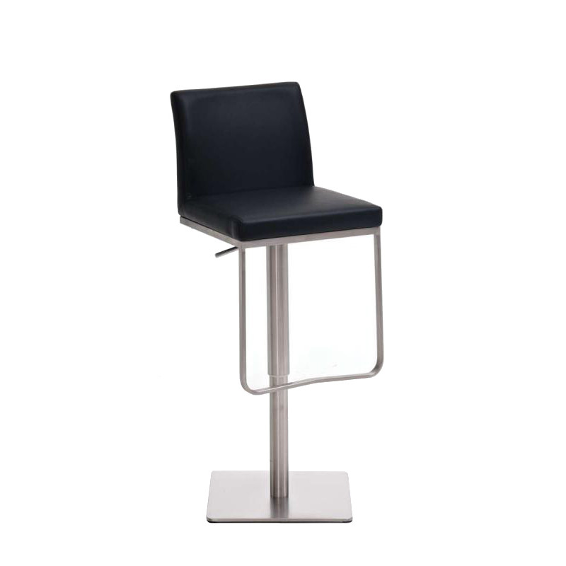 Tabouret de bar Panama E en cuir artificiel noir