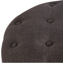 Pouf Lille en tissu gris foncé