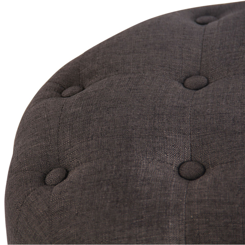 Pouf Lille en tissu gris foncé