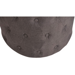 Pouf Lille en tissu gris foncé
