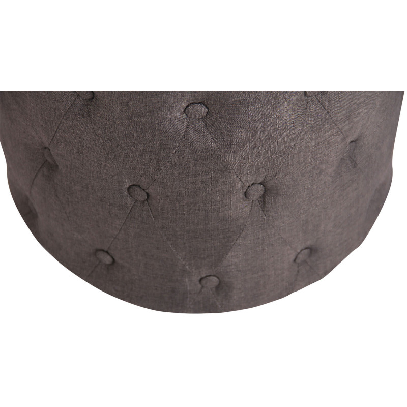 Pouf Lille en tissu gris foncé