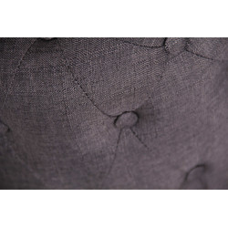 Pouf Lille en tissu gris foncé