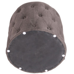 Pouf Lille en tissu gris foncé