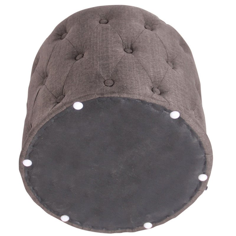 Pouf Lille en tissu gris foncé
