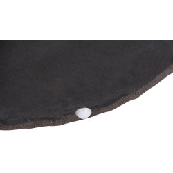 Pouf Lille en tissu gris foncé