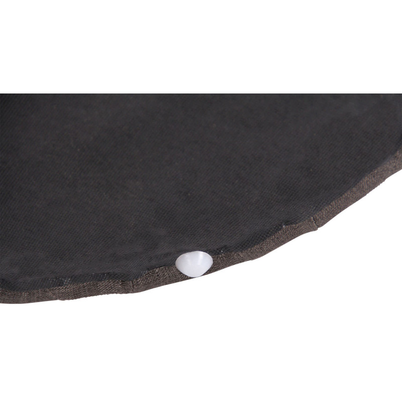 Pouf Lille en tissu gris foncé
