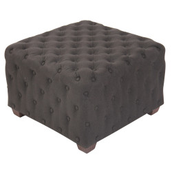 Pouf Nimes en tissu gris foncé