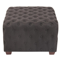 Pouf Nimes en tissu gris foncé
