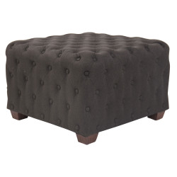 Pouf Nimes en tissu gris foncé