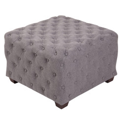 Pouf Nimes en tissu gris