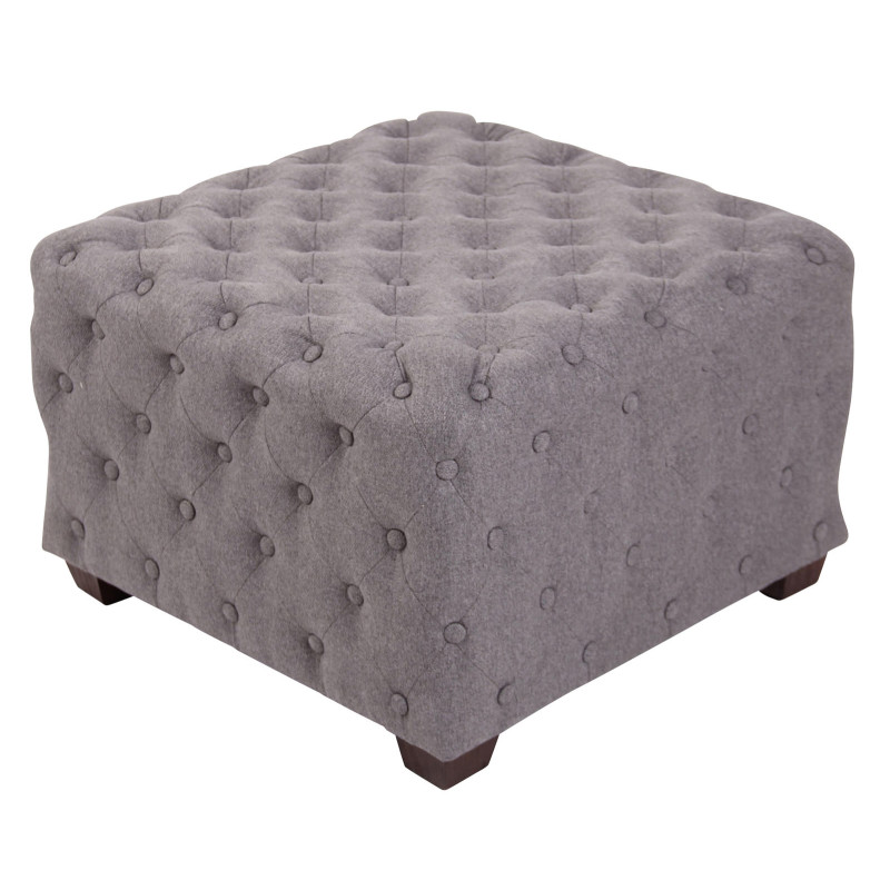 Pouf Nimes en tissu gris