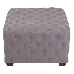 Pouf Nimes en tissu gris