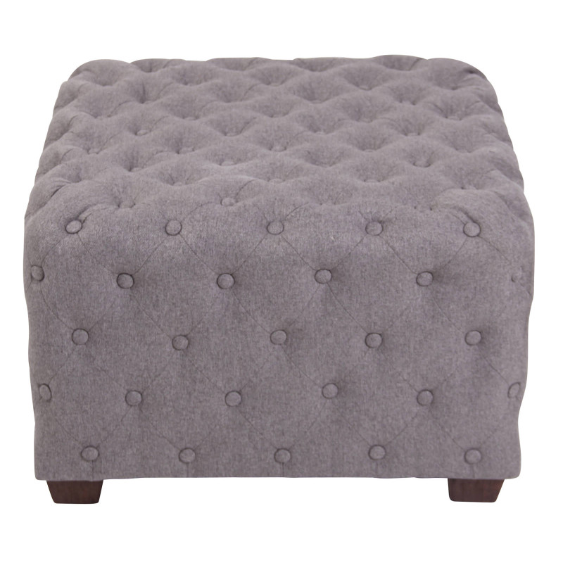 Pouf Nimes en tissu gris