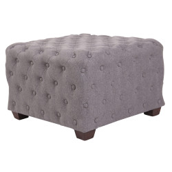 Pouf Nimes en tissu gris