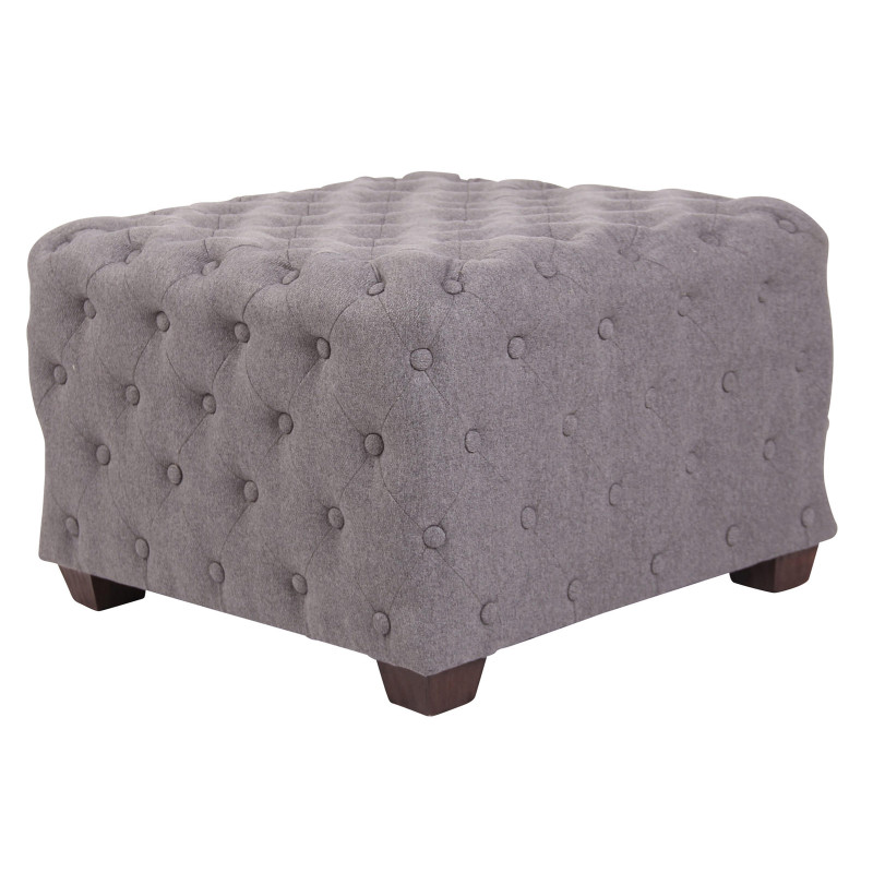 Pouf Nimes en tissu gris