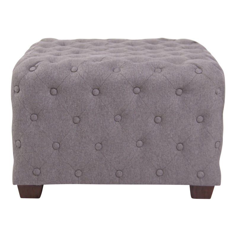 Pouf Nimes en tissu gris