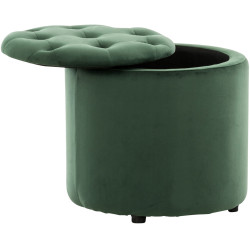 Pouf Pantin velours vert