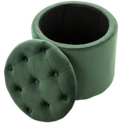 Pouf Pantin velours vert