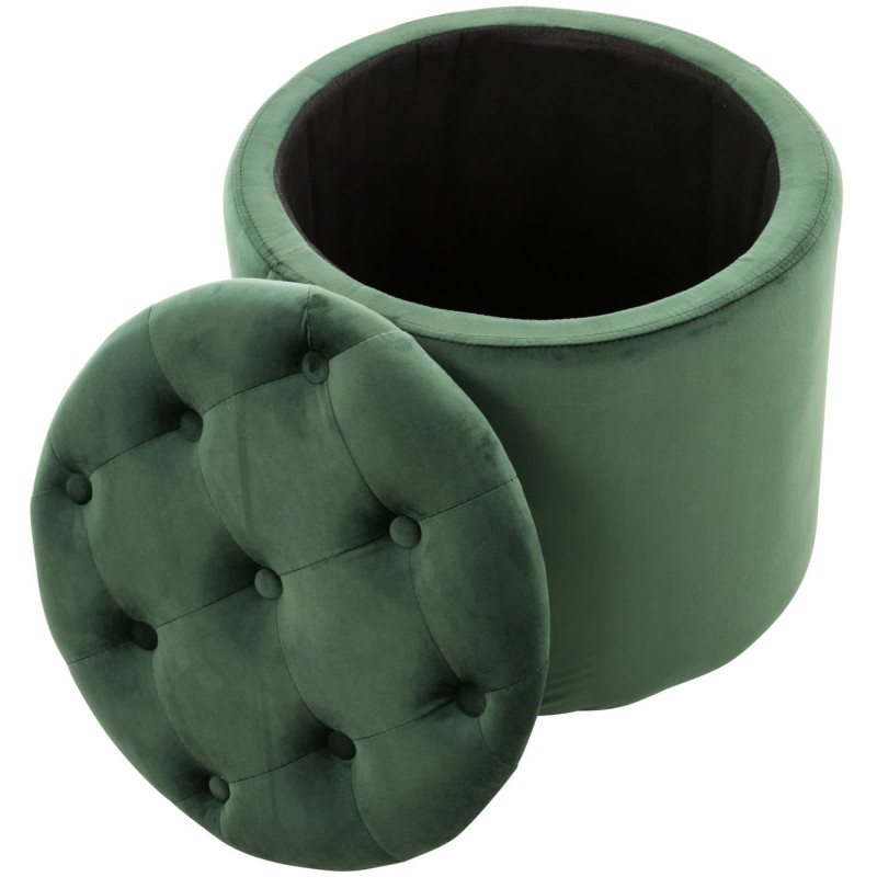 Pouf Pantin velours vert
