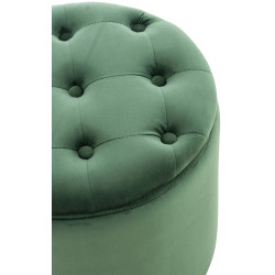 Pouf Pantin velours vert