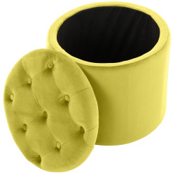 Pouf Pantin velours jaune