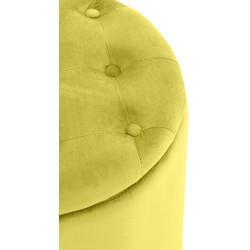 Pouf Pantin velours jaune