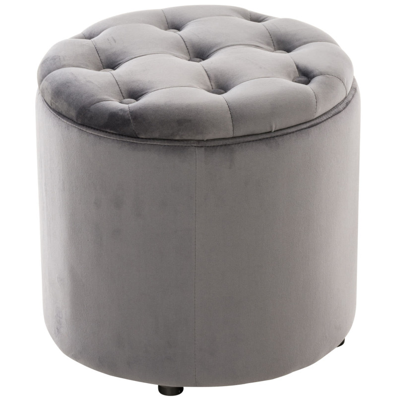 Pouf Pantin velours gris