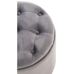 Pouf Pantin velours gris