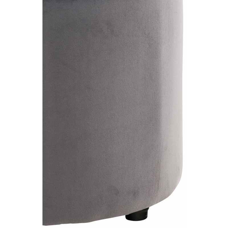 Pouf Pantin velours gris