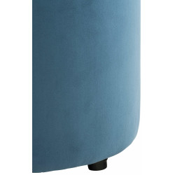 Pouf Pantin velours bleu