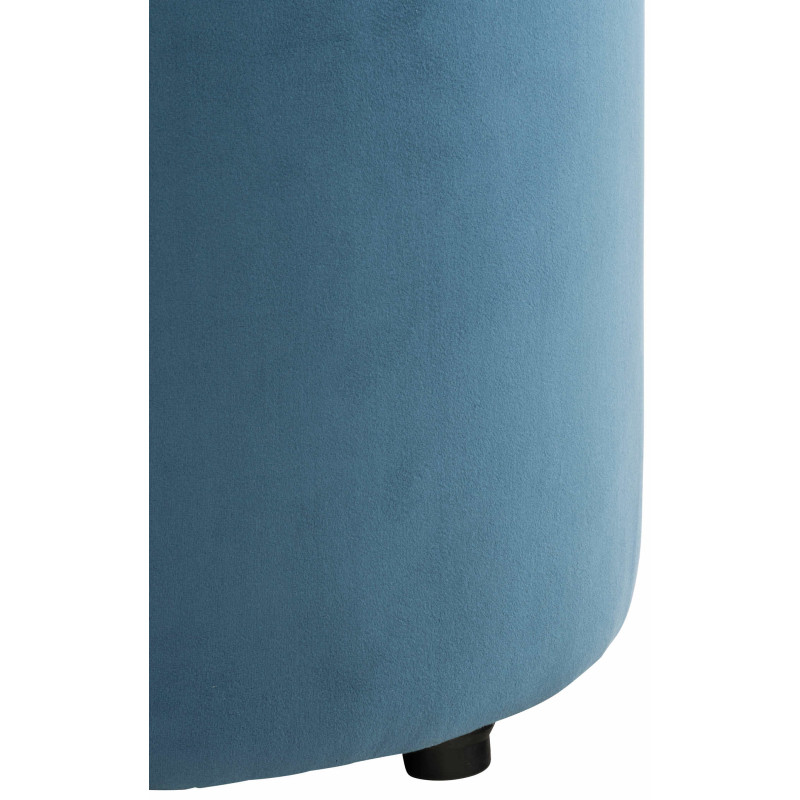 Pouf Pantin velours bleu