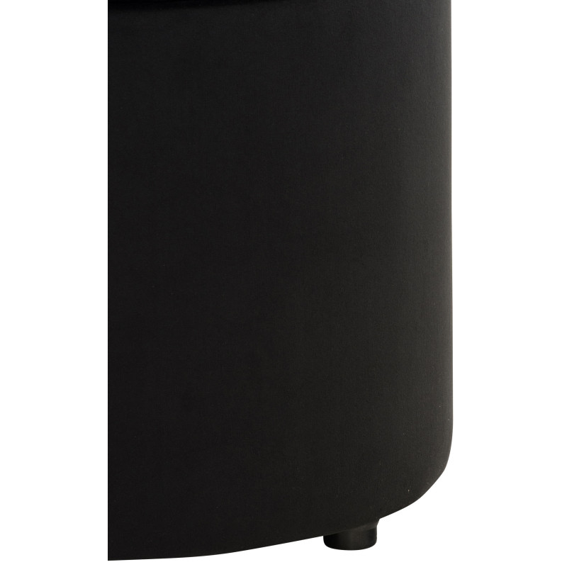 Pouf Pantin en velours noir