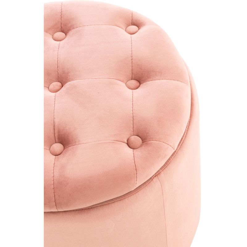 Pouf Pantin en velours rose