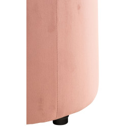 Pouf Pantin en velours rose