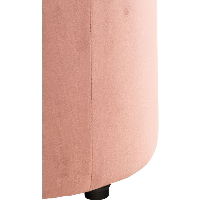Pouf Pantin en velours rose