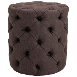 Pouf Drancy tissu M marron